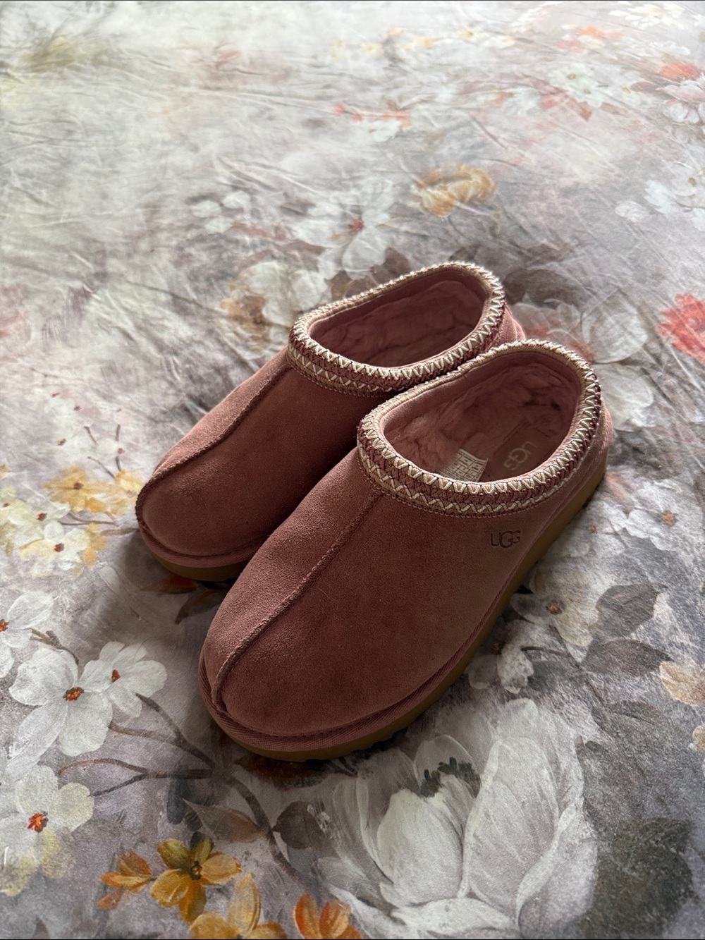 UGG Women’s Dusty Rose Suede Slip-On Clog